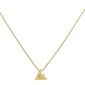 Louis Vuitton 18K Yellow Gold Diamond Volt One Small Pendant Necklace