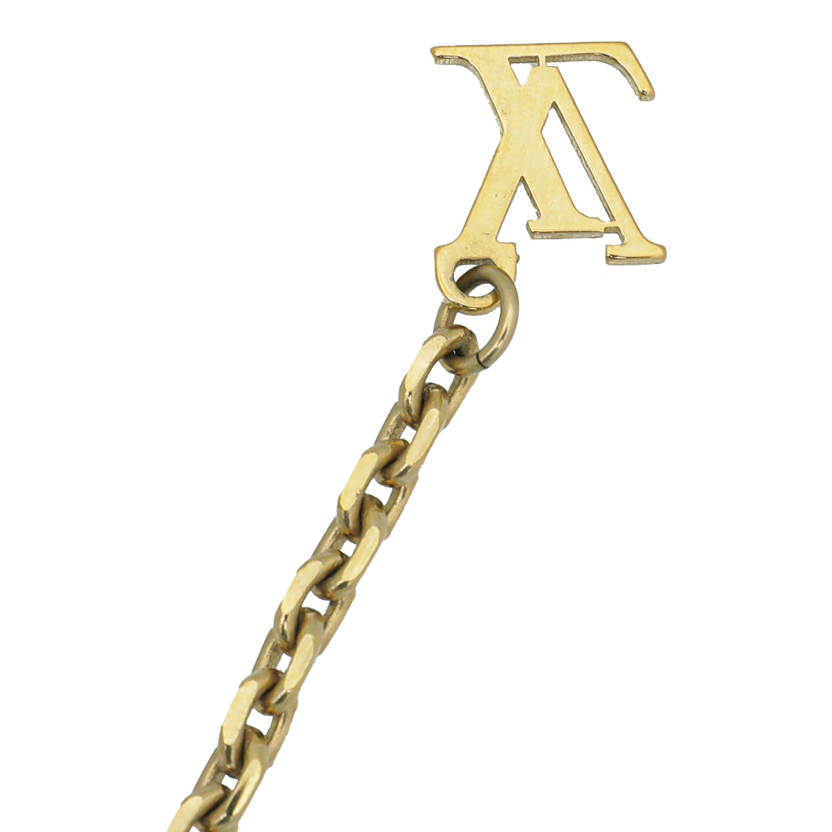 Louis Vuitton Gold Finish Damier Perle Pearl Necklace