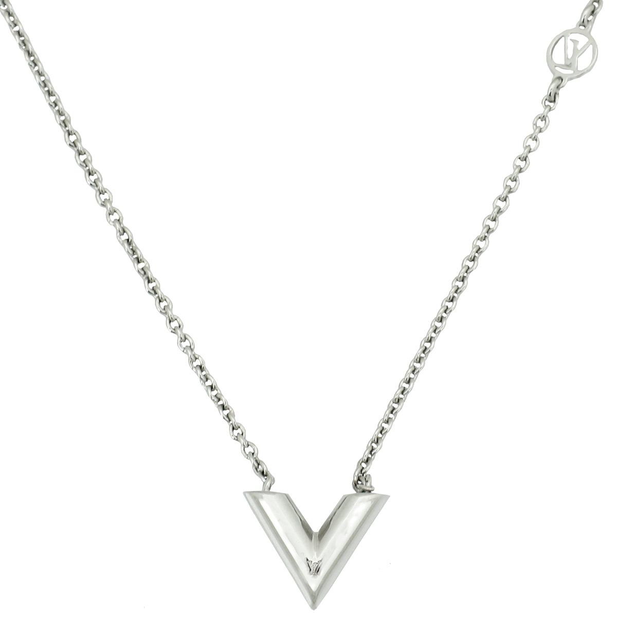 Louis Vuitton Silver Essential V Supple Necklace