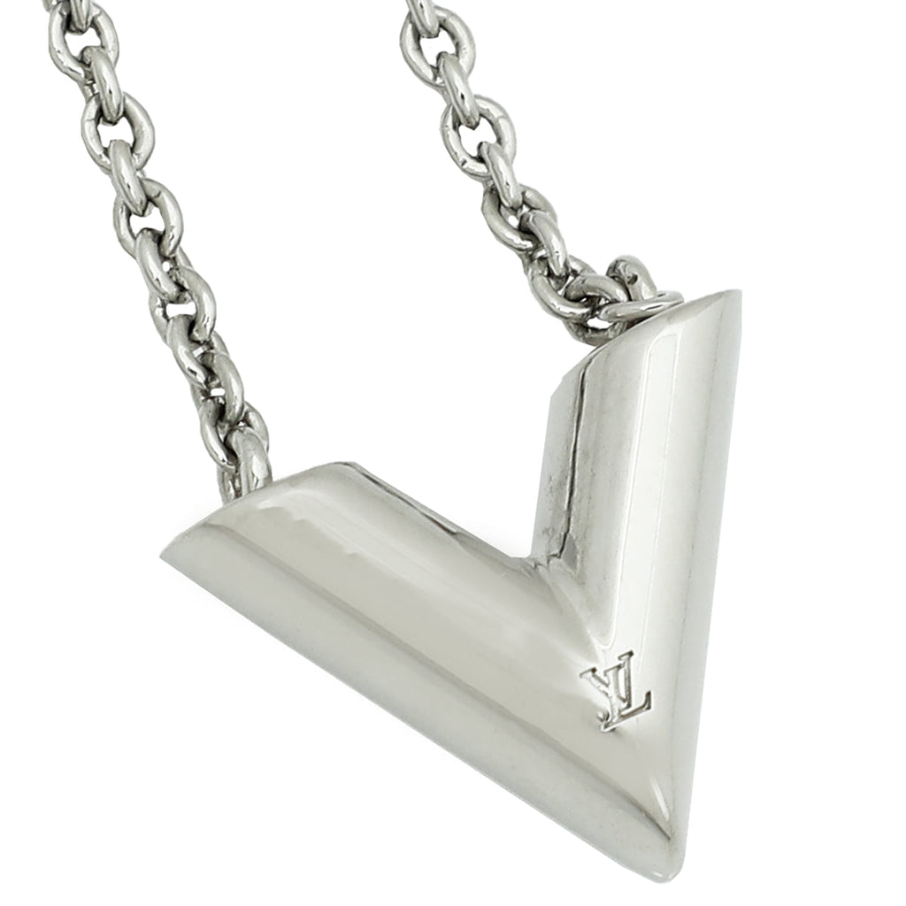 Louis Vuitton Silver Essential V Supple Necklace