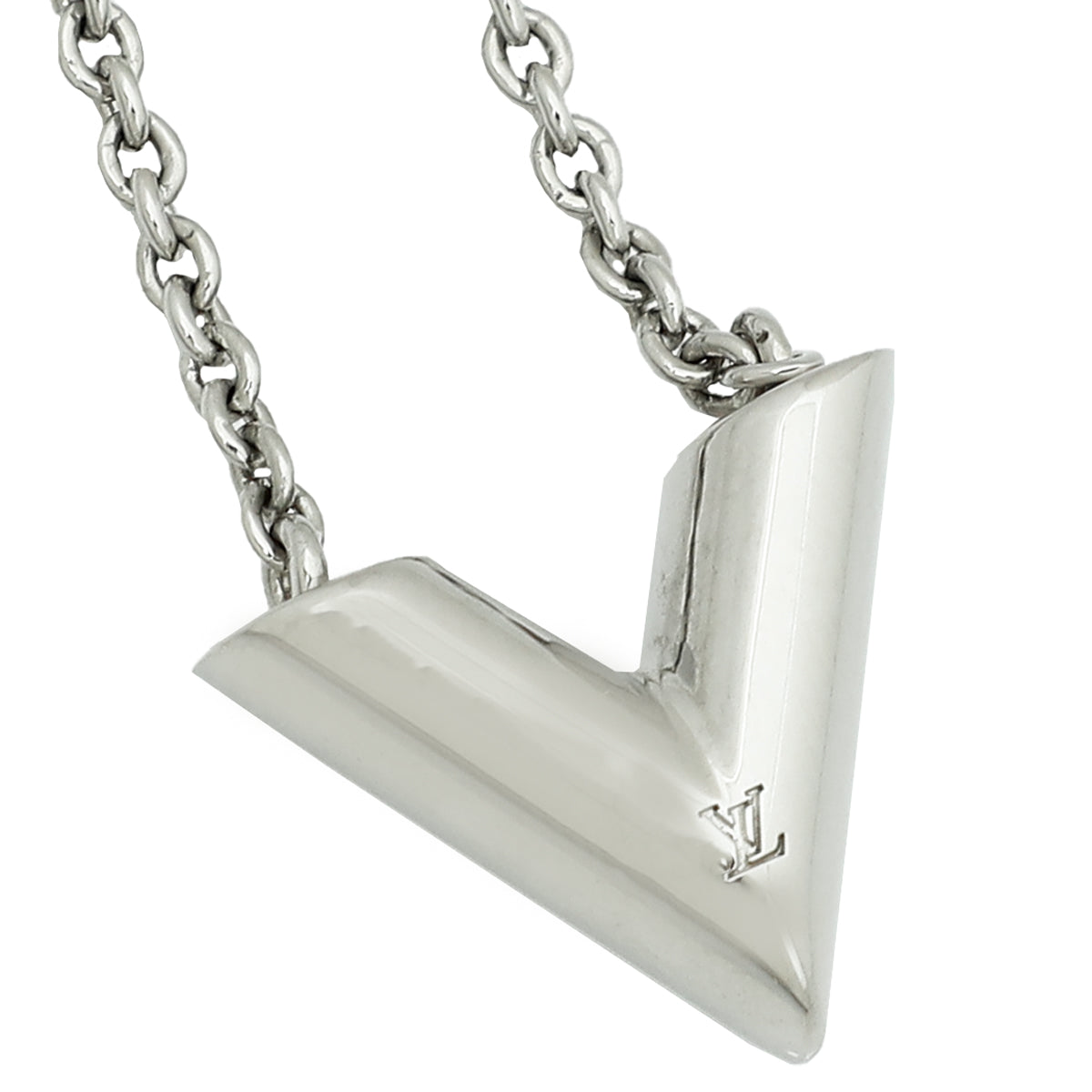 Louis Vuitton Silver Essential V Supple Necklace