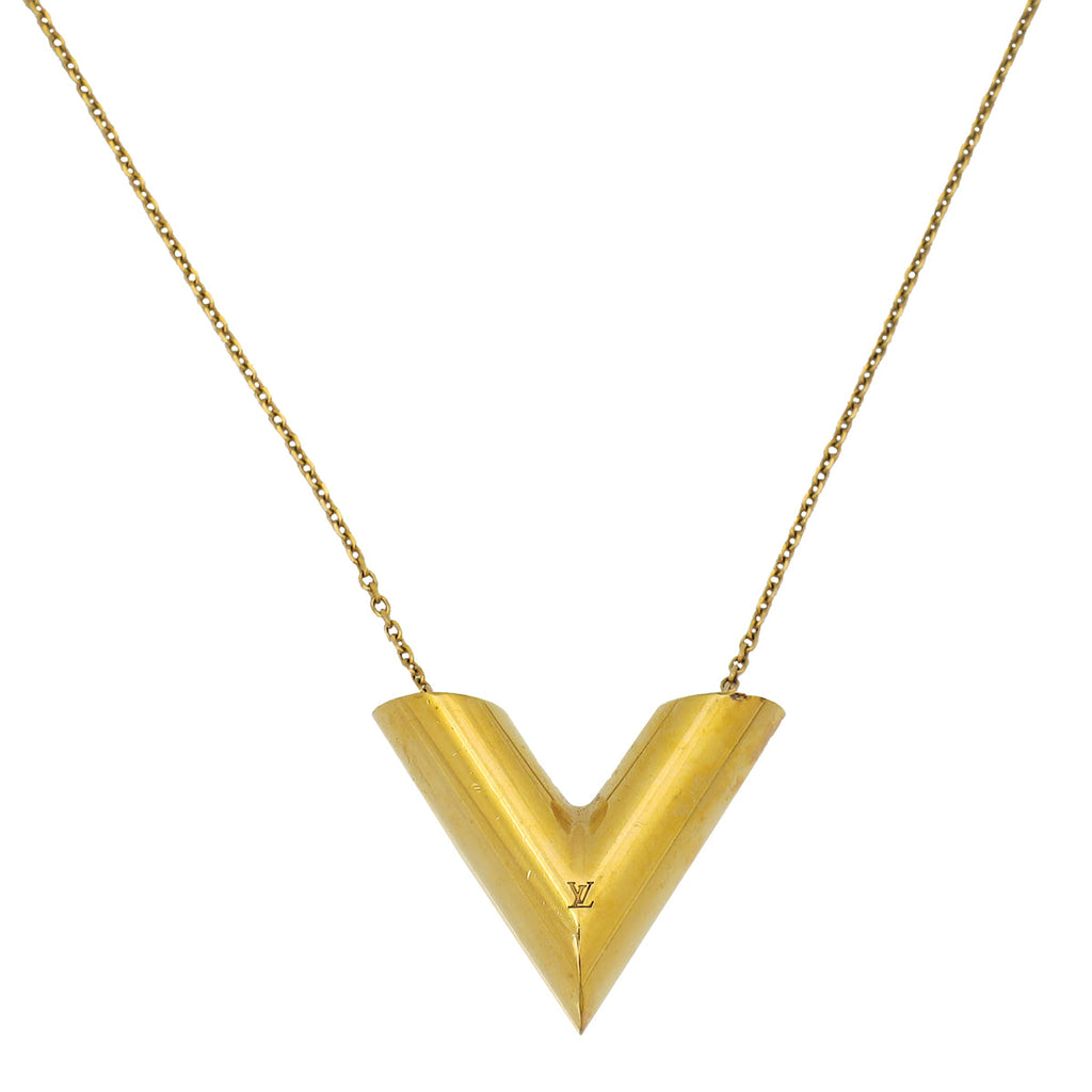 Louis Vuitton Gold Essential V Necklace