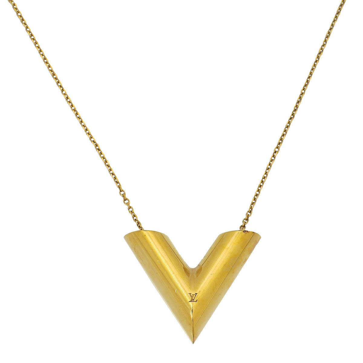 Louis Vuitton Gold Essential V Necklace