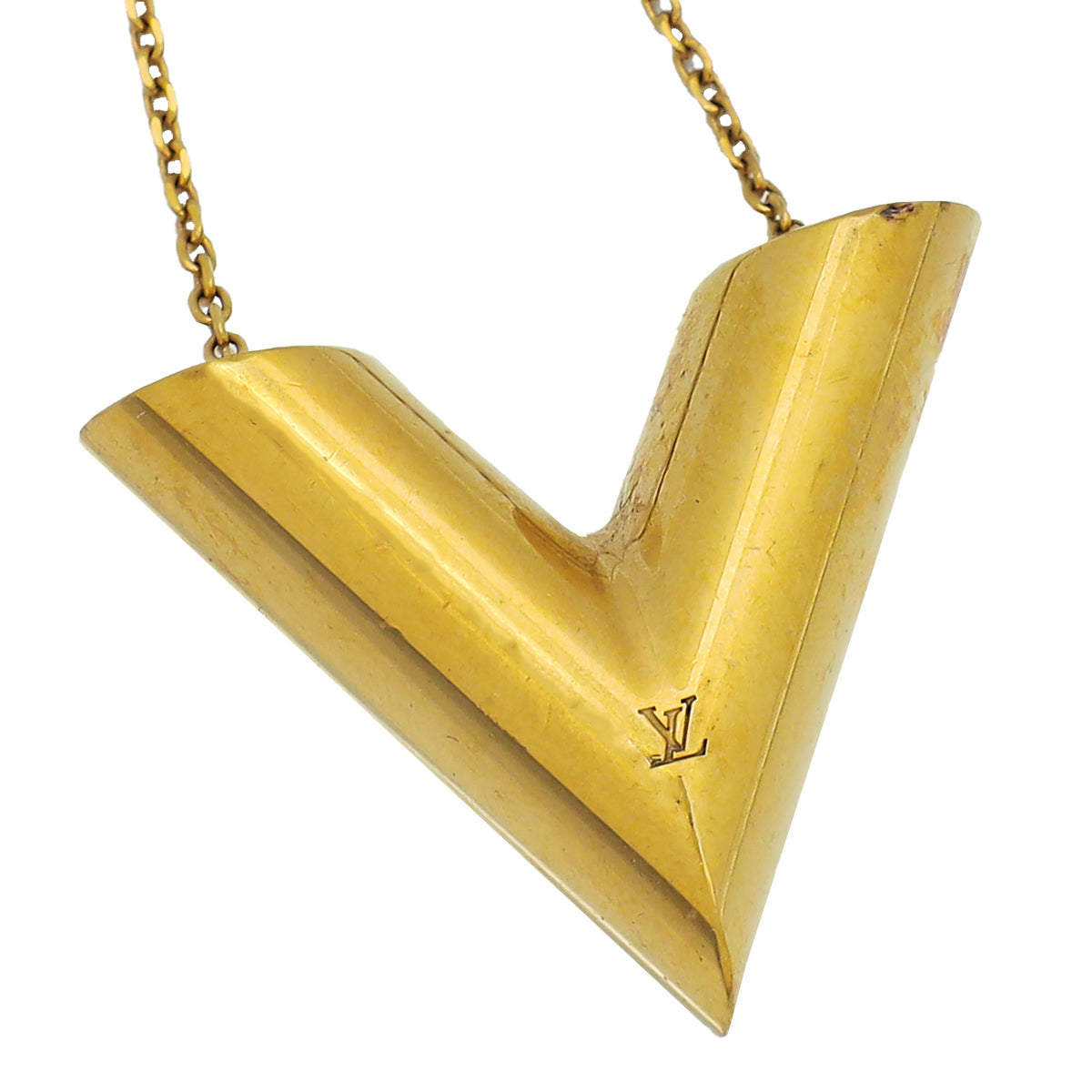 Louis Vuitton Gold Essential V Necklace