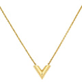 Louis Vuitton Gold Essential V Necklace