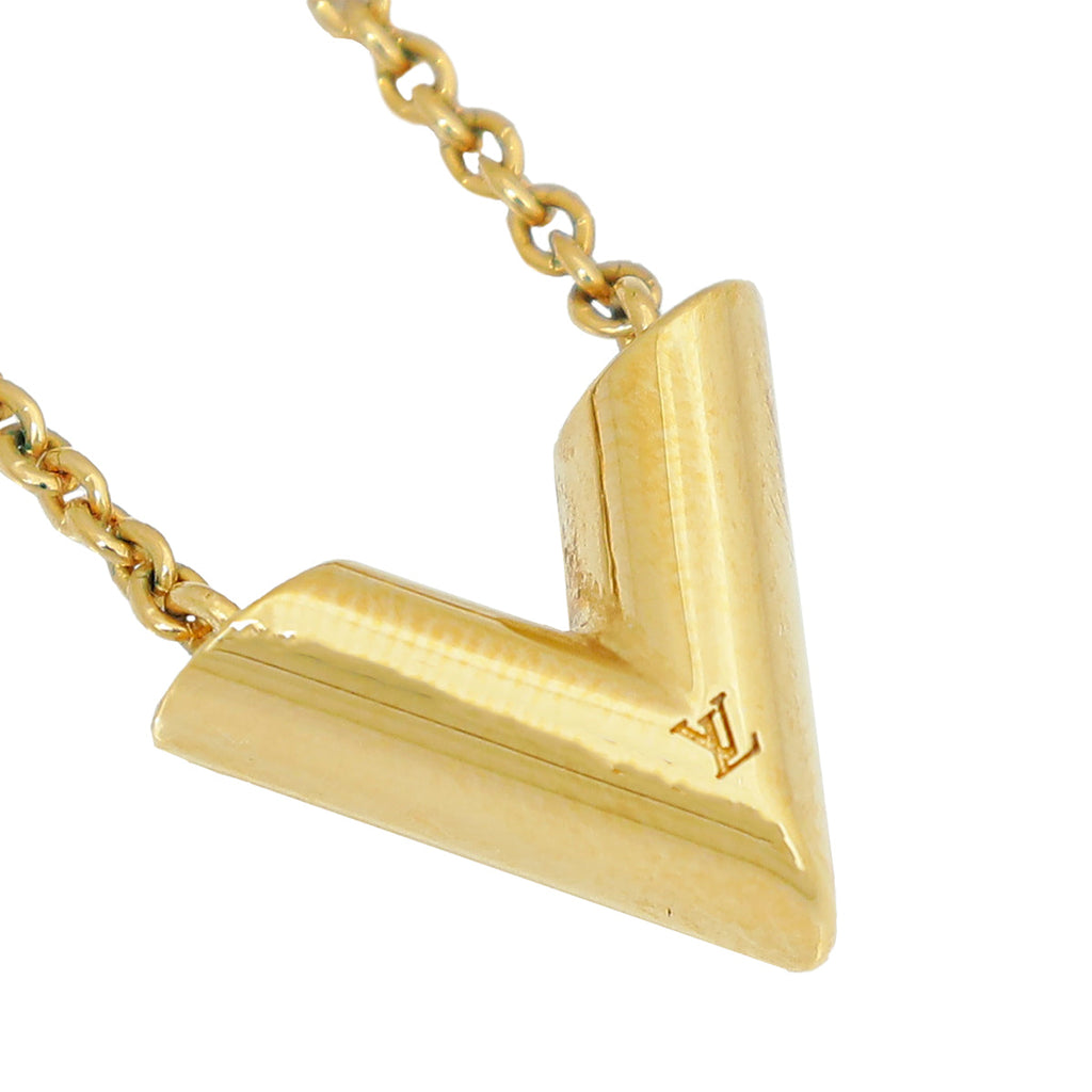 Louis Vuitton Gold Essential V Necklace