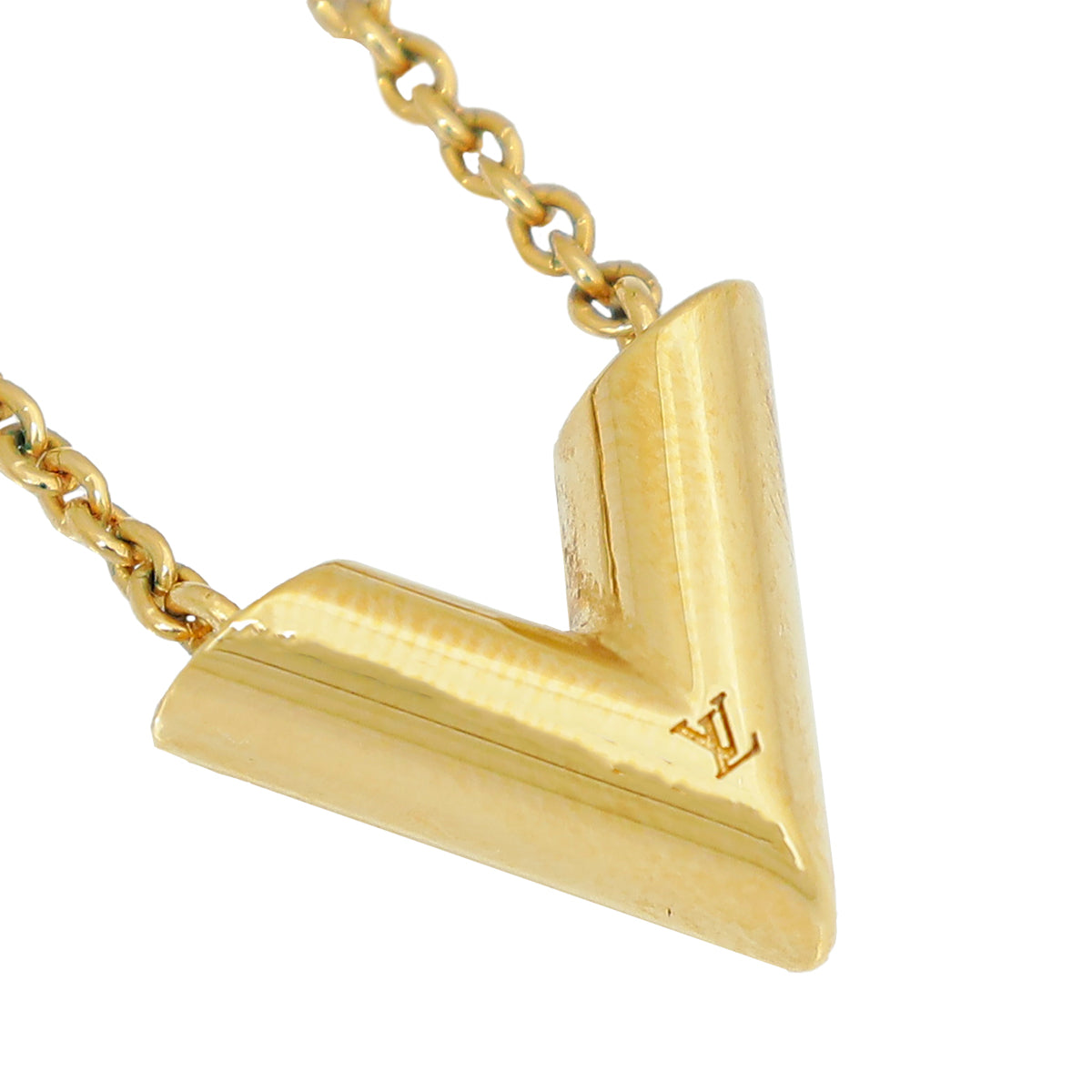Louis Vuitton Gold Essential V Necklace