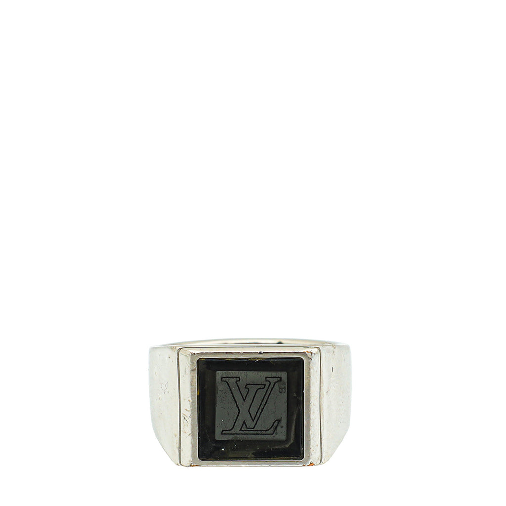 Louis Vuitton Silver Berg Large Men's Ring 64
