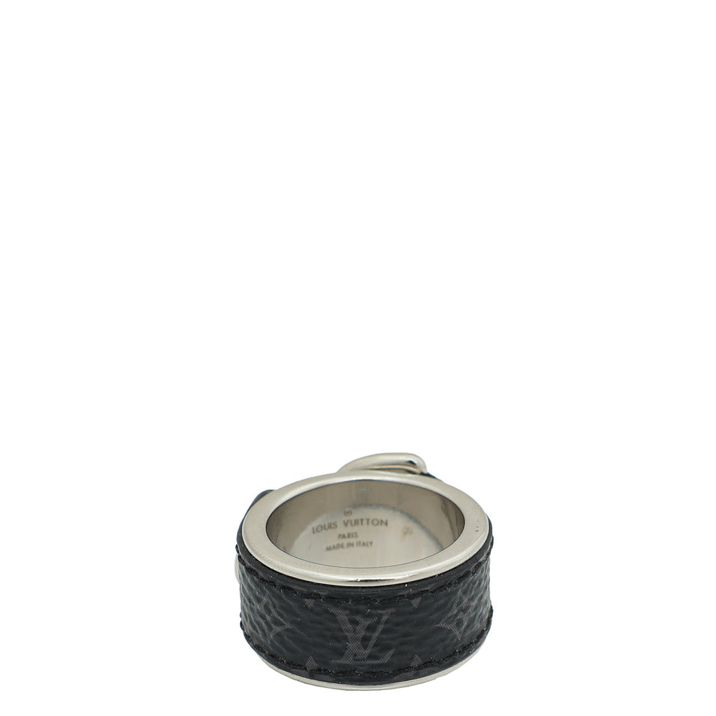 Louis Vuitton Monogram Eclipse Berg Men's Large Ring 62