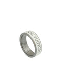 Louis Vuitton White Monogram Large Enamel Men's Ring 63