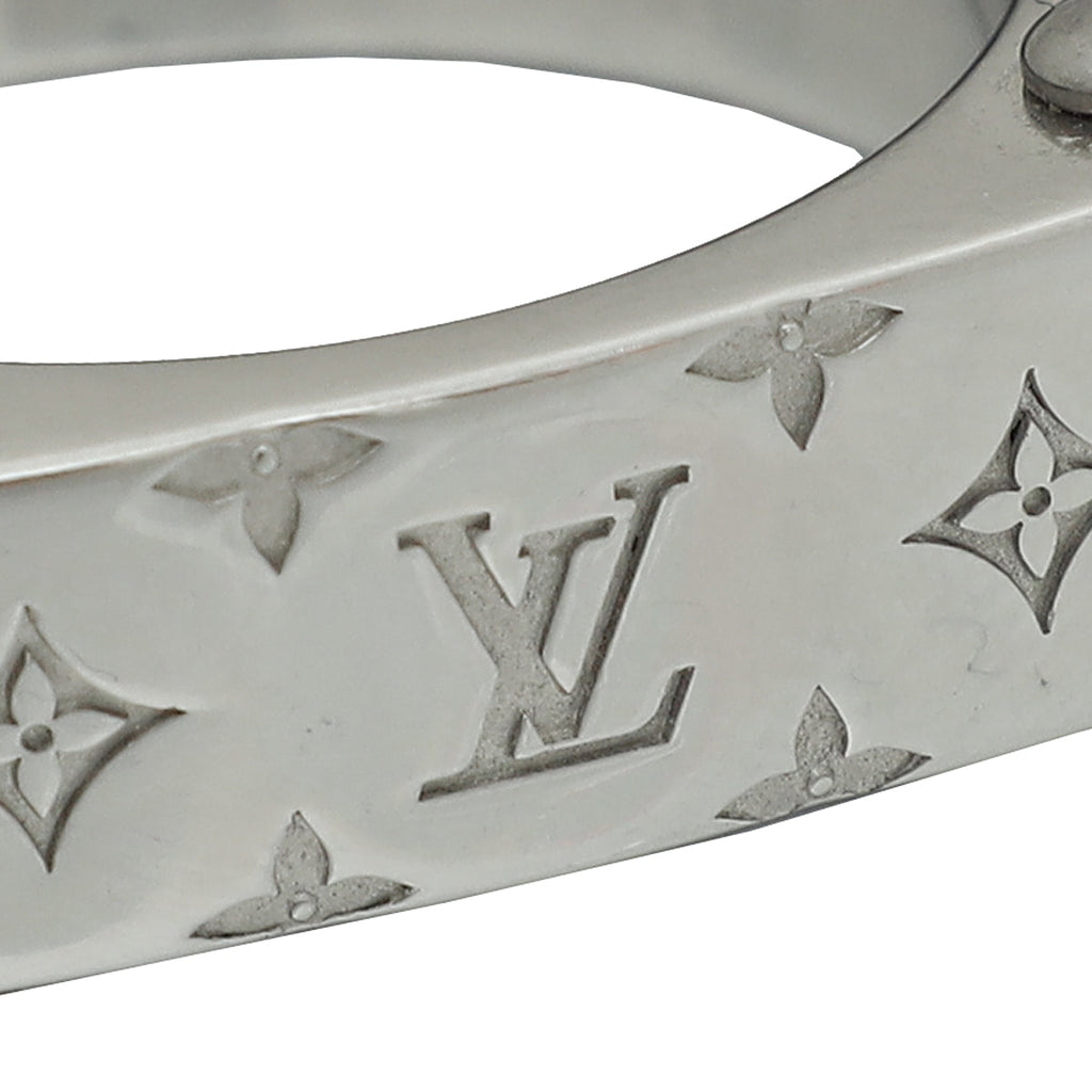 Louis Vuitton Silver Monogram Bold Ring 62