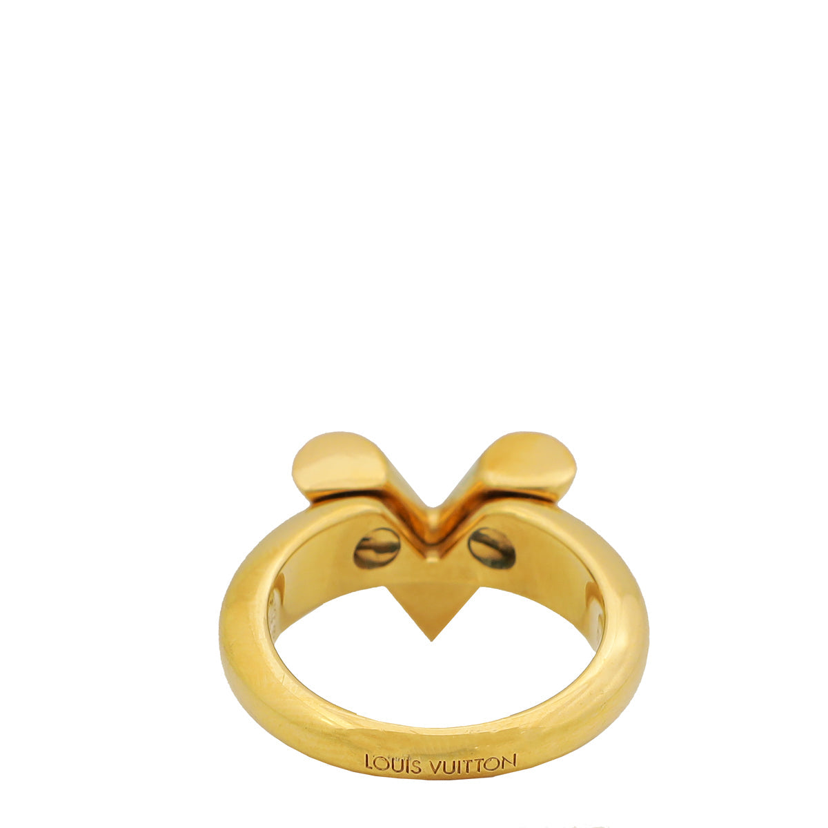 Louis Vuitton Gold Large Essential V Ring 55