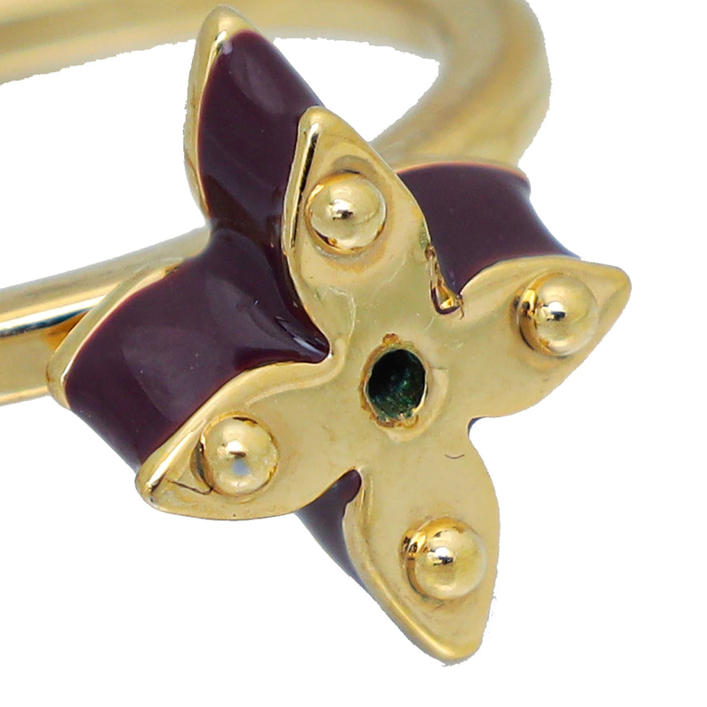 Louis Vuitton Gold Sweet Flowers Sautoir Medium Ring Set