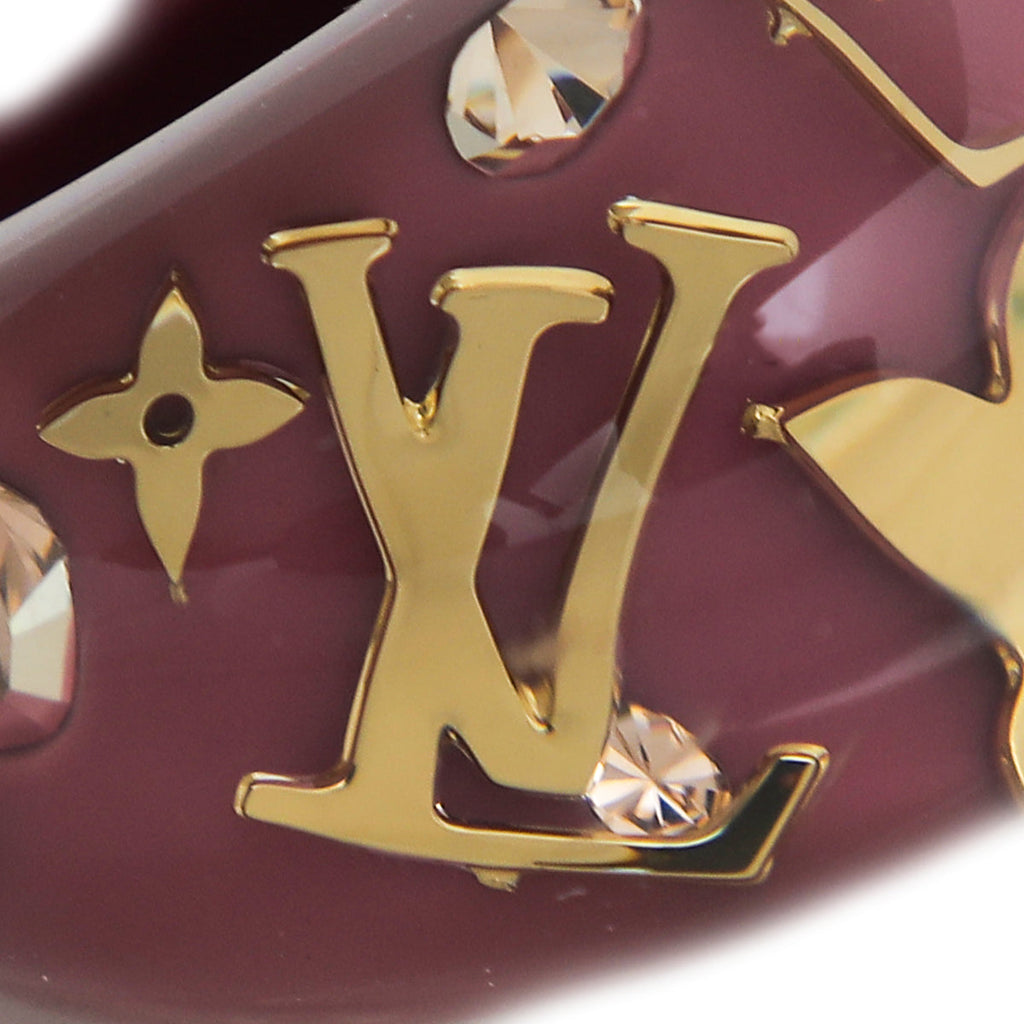 Louis Vuitton Monogram Purple Clear Resin Inclusion Small Ring