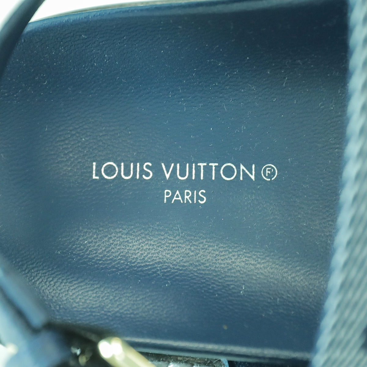 Louis Vuitton Navy Blue Paseo Flat Comfort Sandal 38