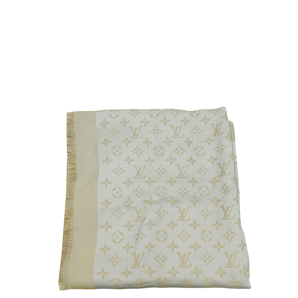 Louis Vuitton Greige Monogram Shine Shawl