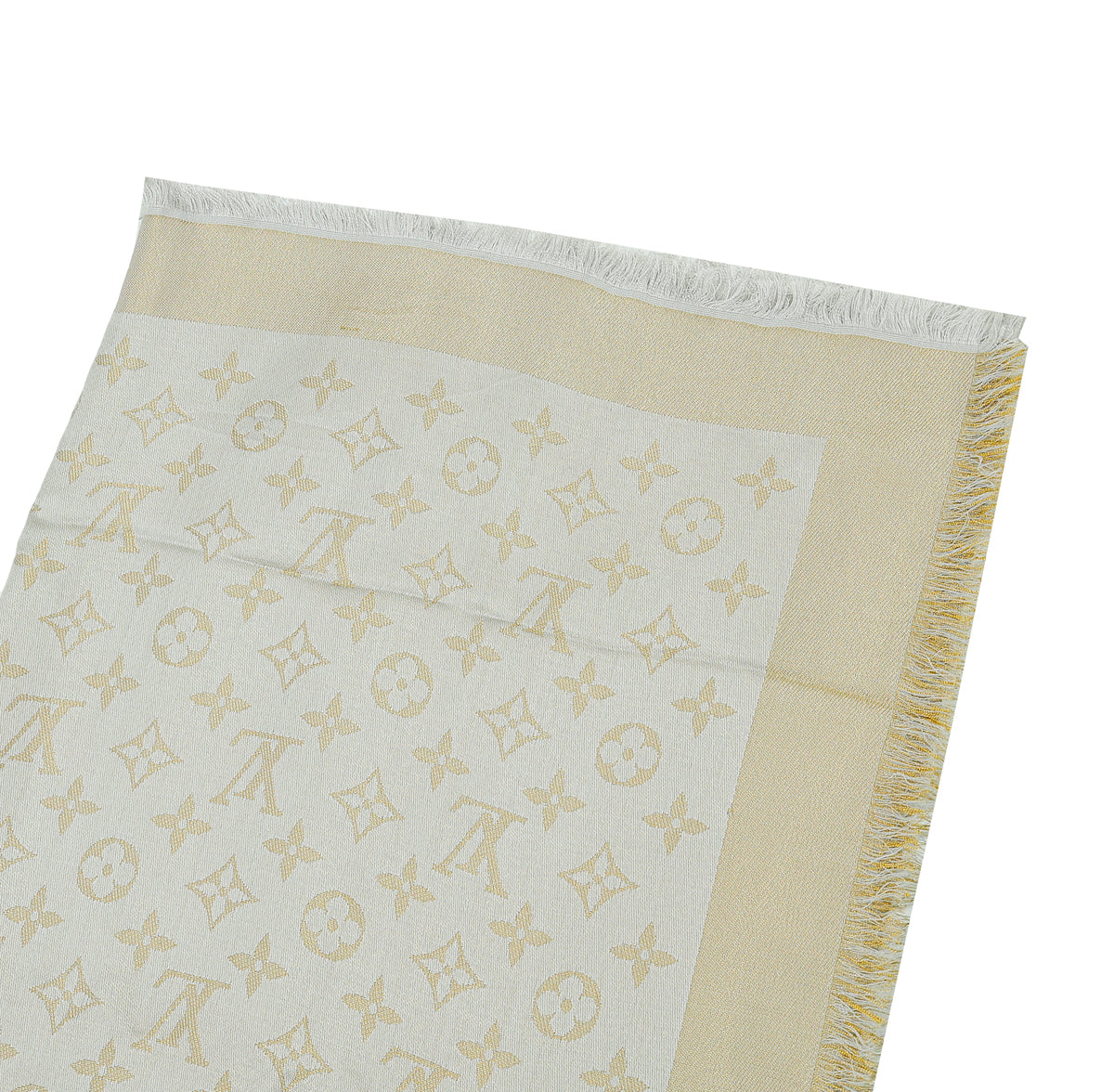 Louis Vuitton Greige Monogram Shine Shawl