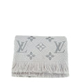 Louis Vuitton Grey Monogram Logomania Wool Silk Scarf