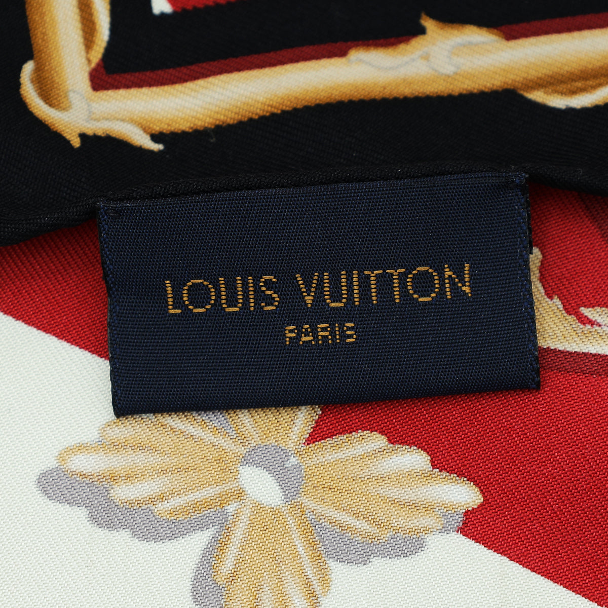 Louis Vuitton Red Multicolor Precious Little V Square Silk Scarf