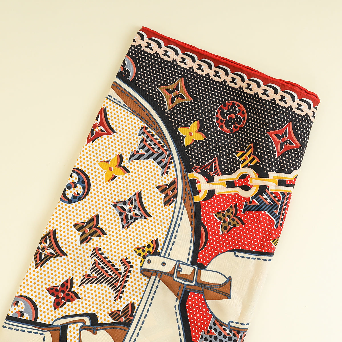 Louis Vuitton Multicolor Pop Monogram Silk Scarf 90