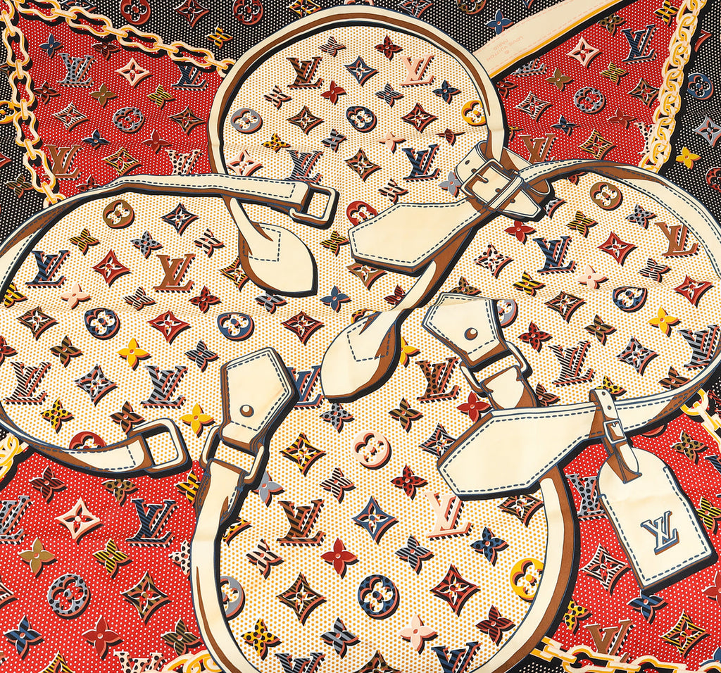 Louis Vuitton Multicolor Pop Monogram Silk Scarf 90