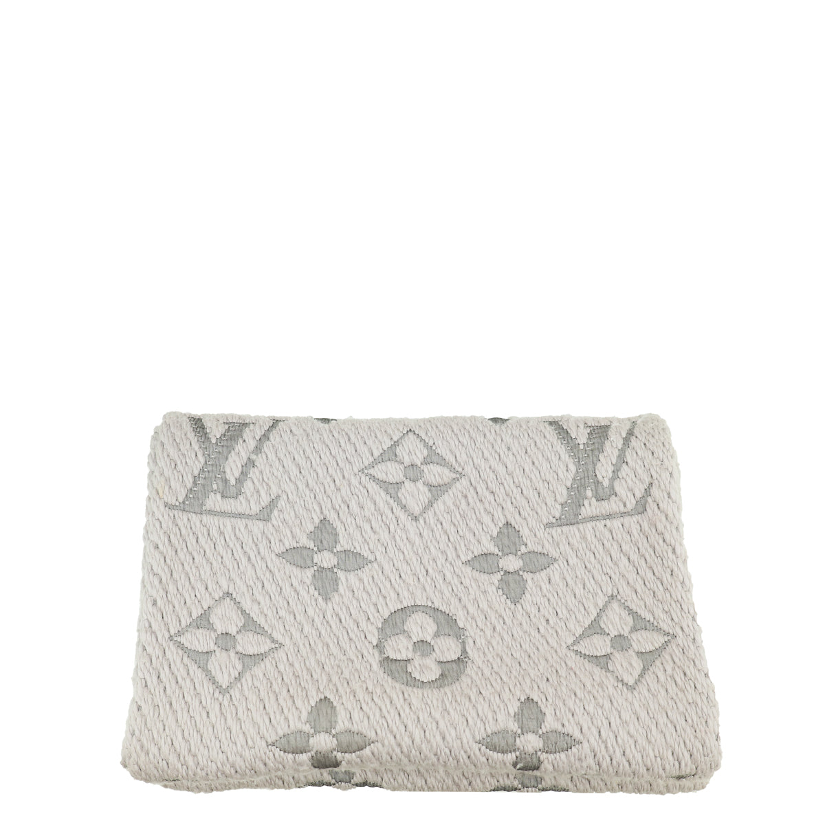Louis Vuitton Grey Monogram Logomania Wool Silk Scarf