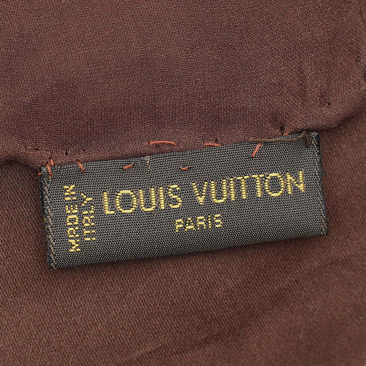 Louis Vuitton Brown Monogram Silk Stole Long Scarf