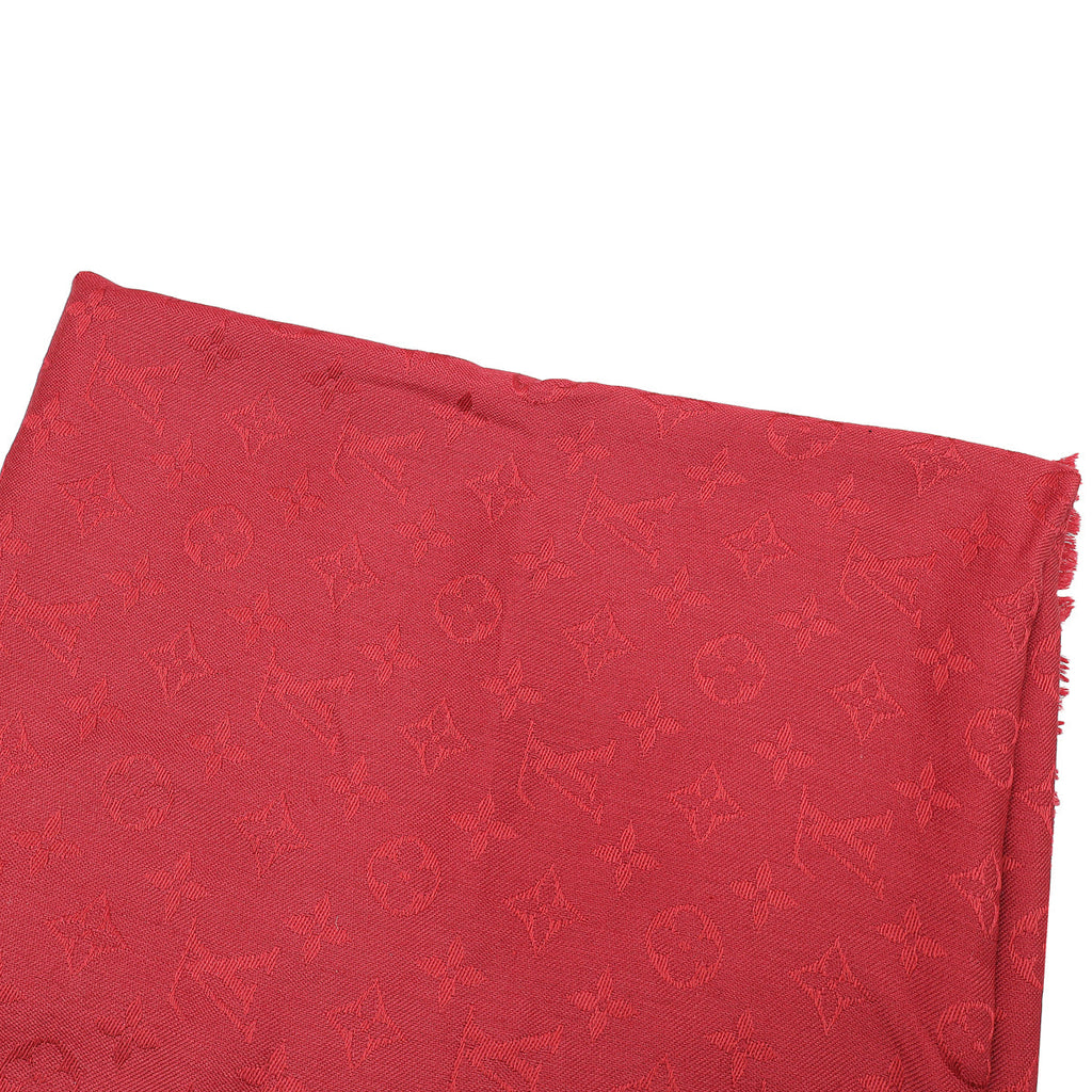 Louis Vuitton Pomme D'amour Monogram Silk Wool Shawl