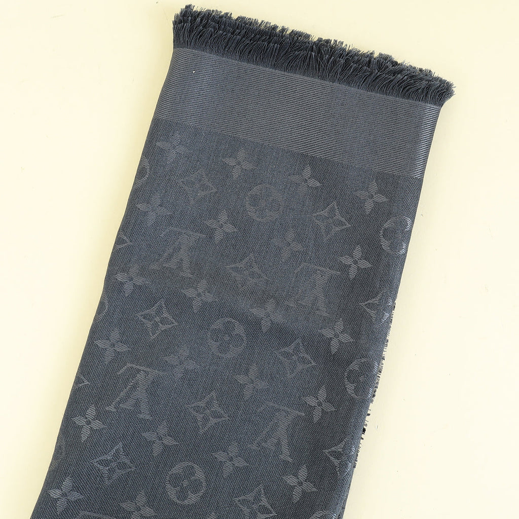 Louis Vuitton Blue Classic Monogram Shawl