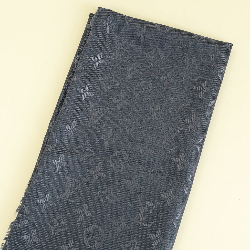 Louis Vuitton Blue Classic Monogram Shawl