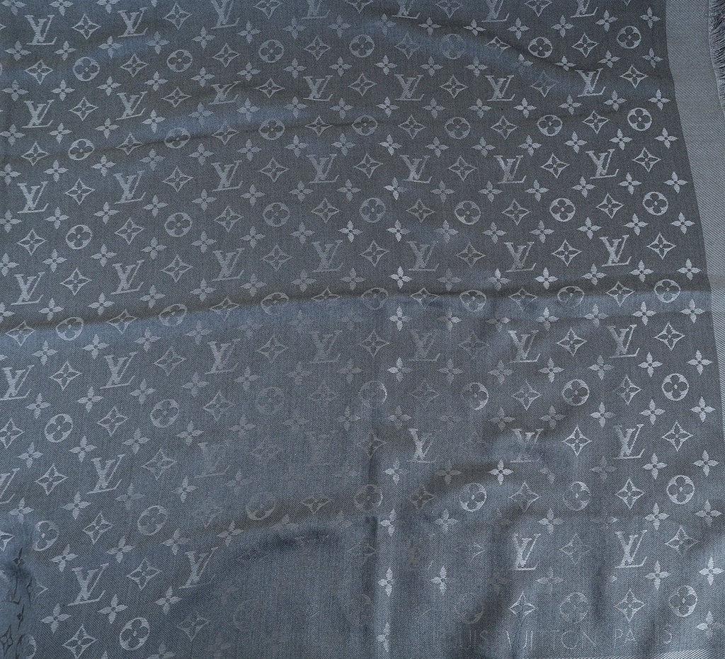 Louis Vuitton Blue Classic Monogram Shawl