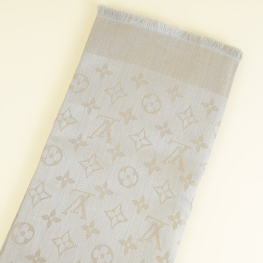 Louis Vuitton Greige Monogram Shine Shawl