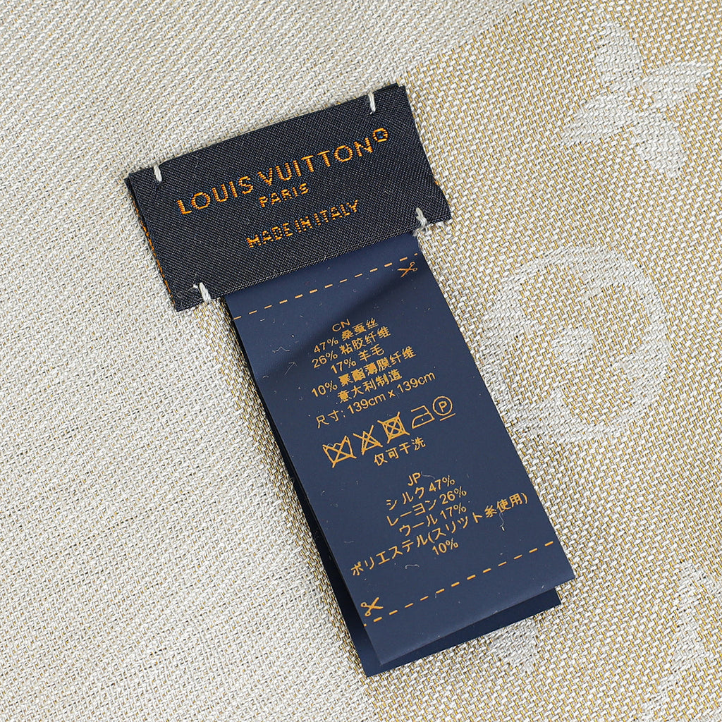Louis Vuitton Greige Monogram Shine Shawl