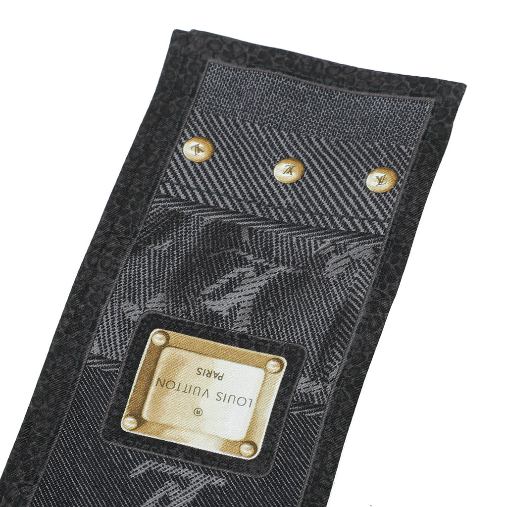 Louis Vuitton Dard Grey New Denim Bandeau Scarf