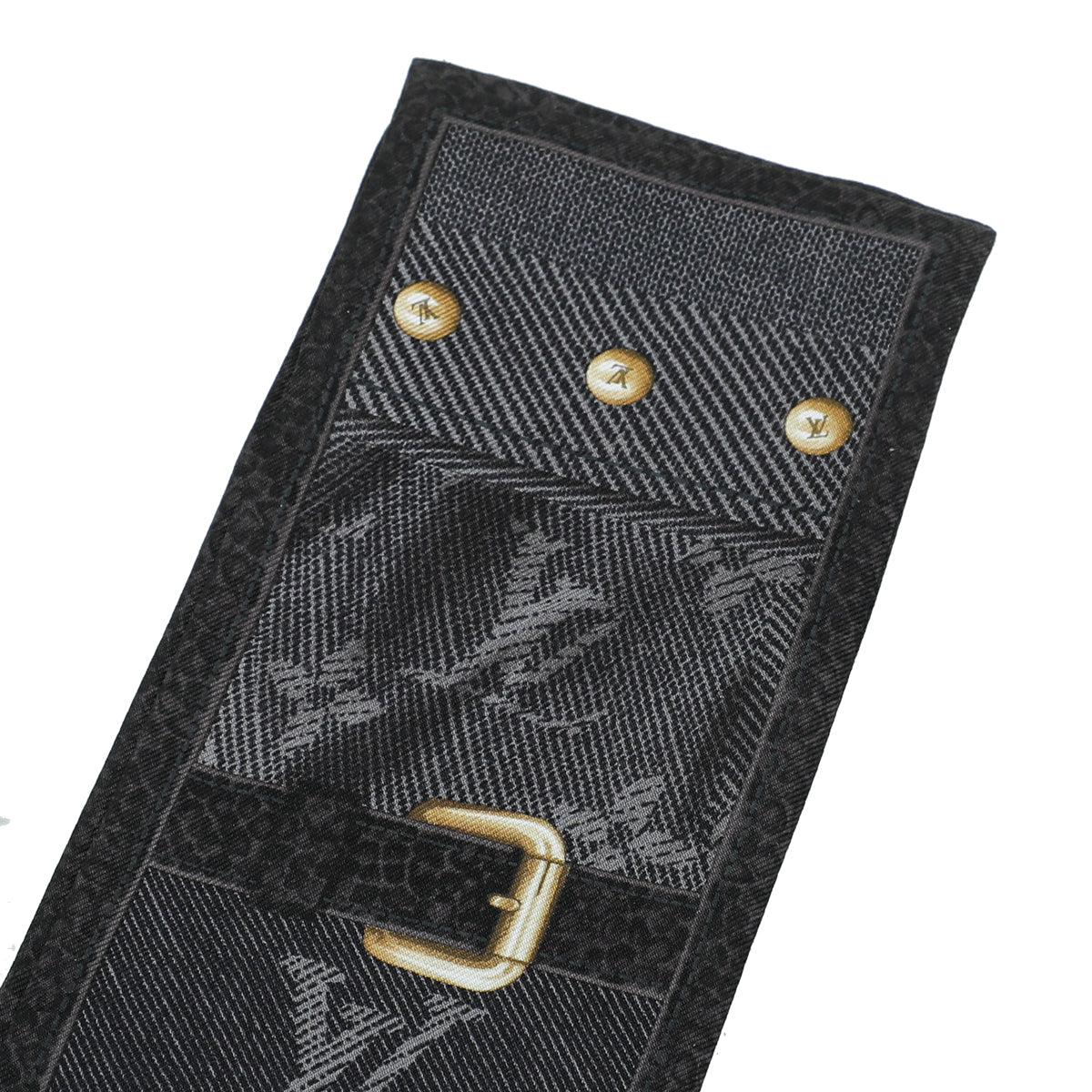 Louis Vuitton Dard Grey New Denim Bandeau Scarf