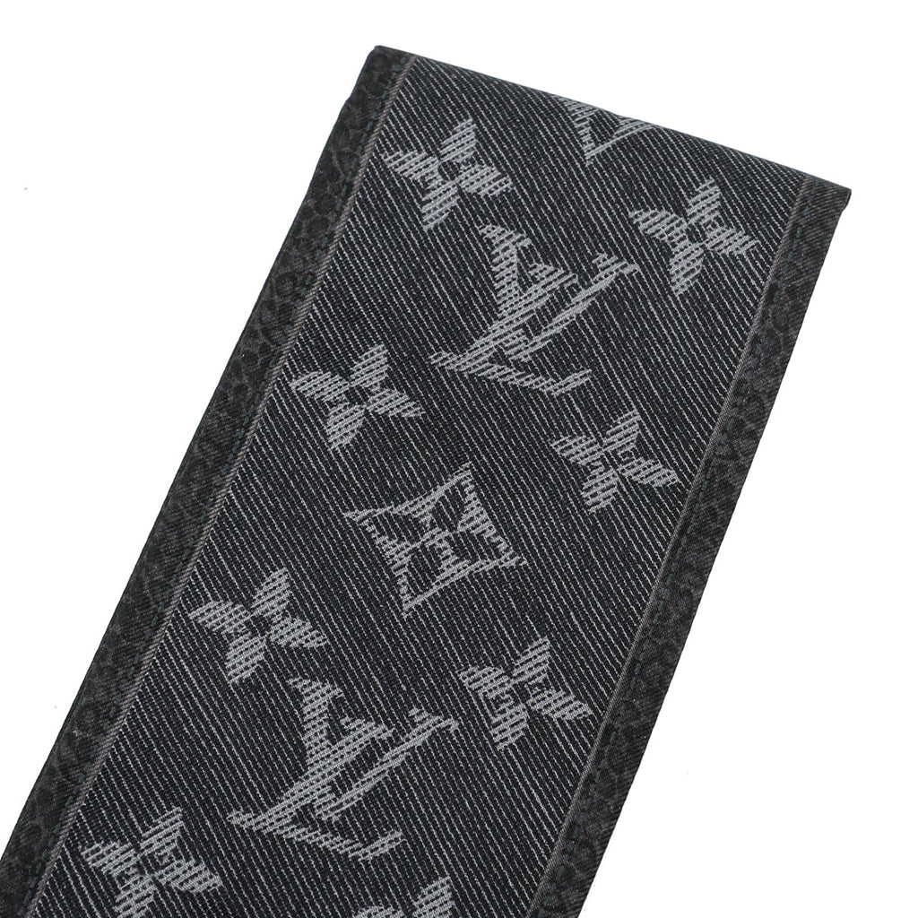 Louis Vuitton Dard Grey New Denim Bandeau Scarf