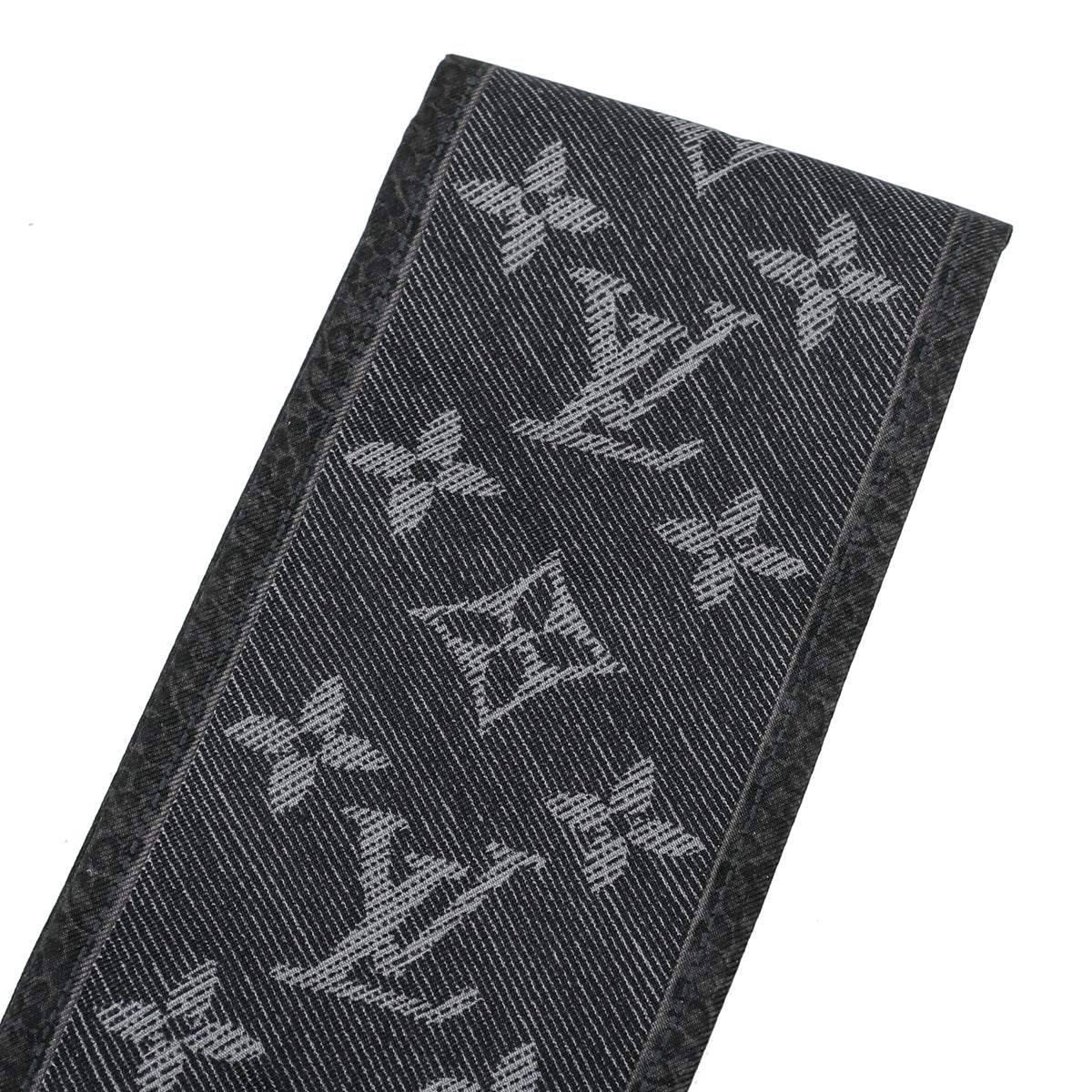 Louis Vuitton Dard Grey New Denim Bandeau Scarf