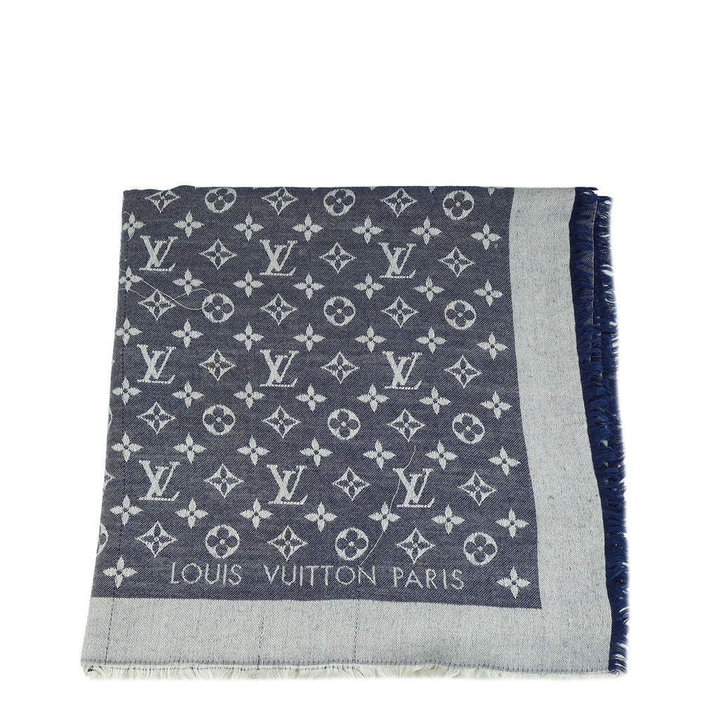 Louis Vuitton Blue Monogram Denim Shawl