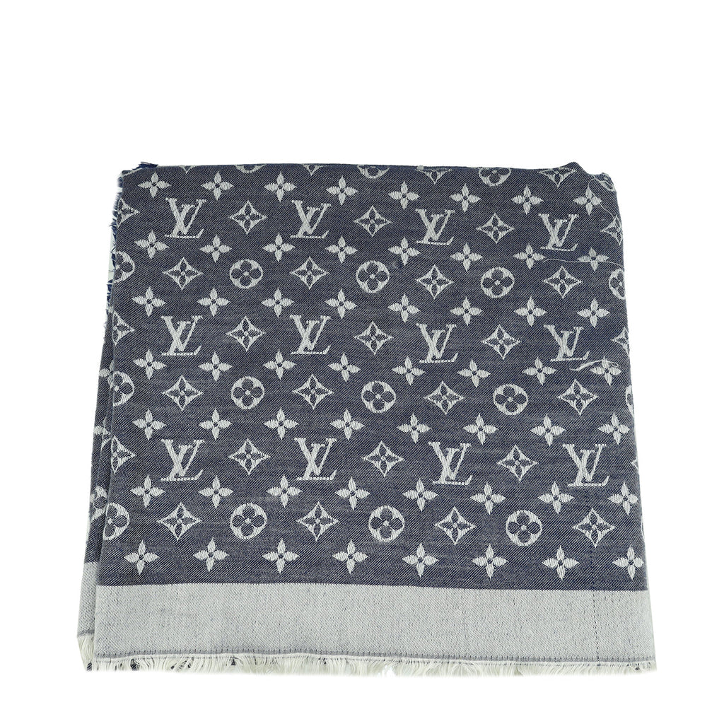Louis Vuitton Blue Monogram Denim Shawl