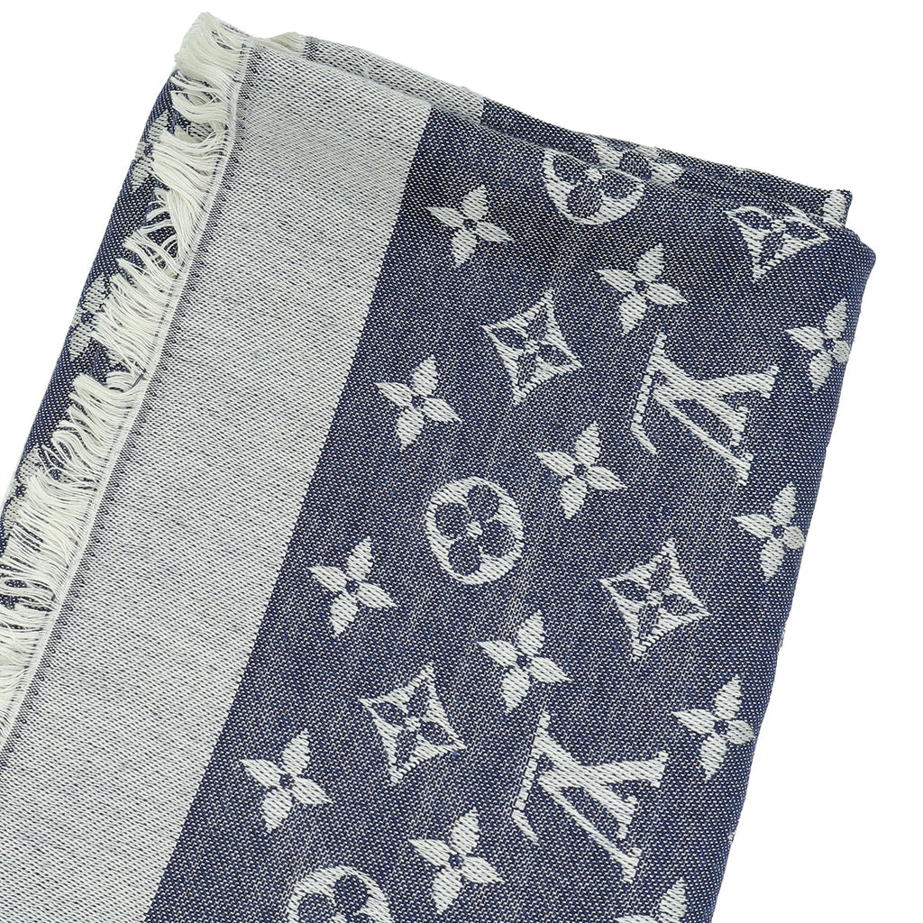 Louis Vuitton Blue Monogram Denim Shawl