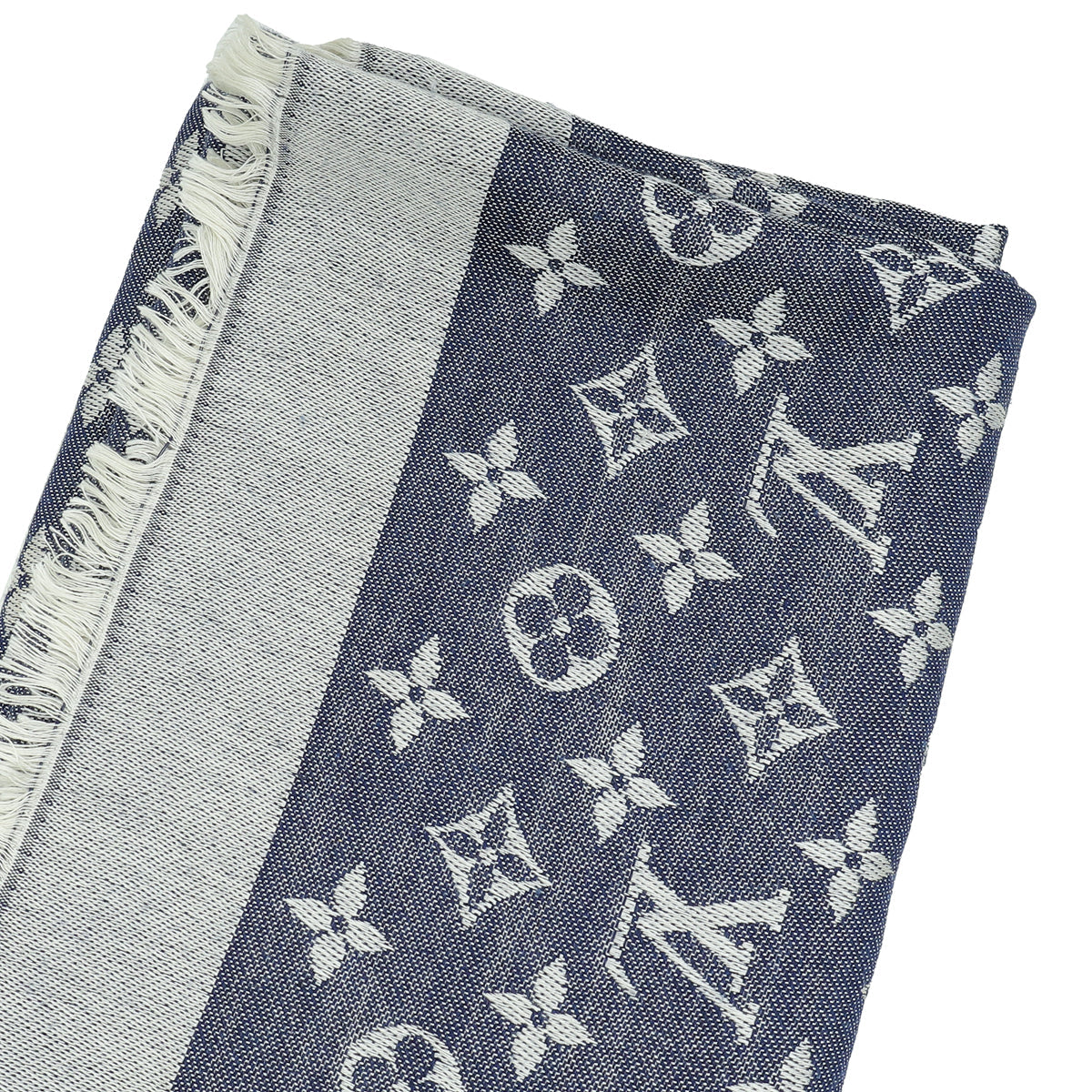 Louis Vuitton Blue Monogram Denim Shawl