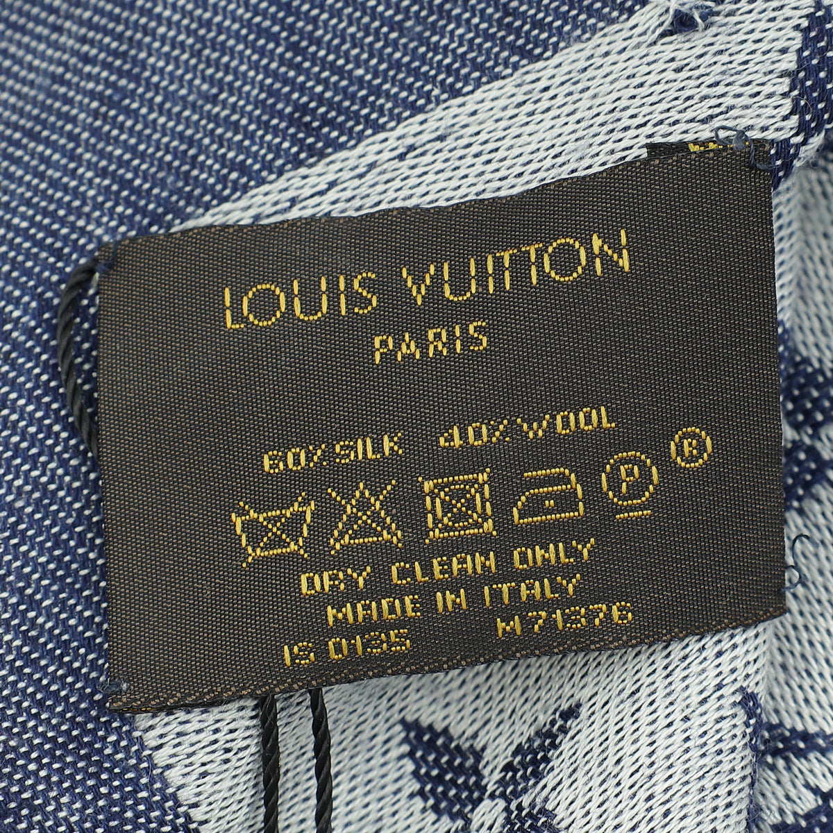 Louis Vuitton Blue Monogram Denim Shawl