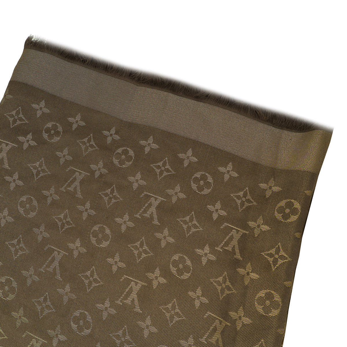 Louis Vuitton Brown Monogram Shine Wool Silk Shawl