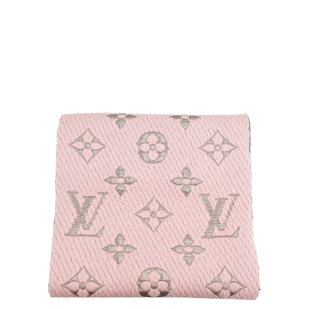 Louis Vuitton Rose Ballerine Logomania Shine Scarf