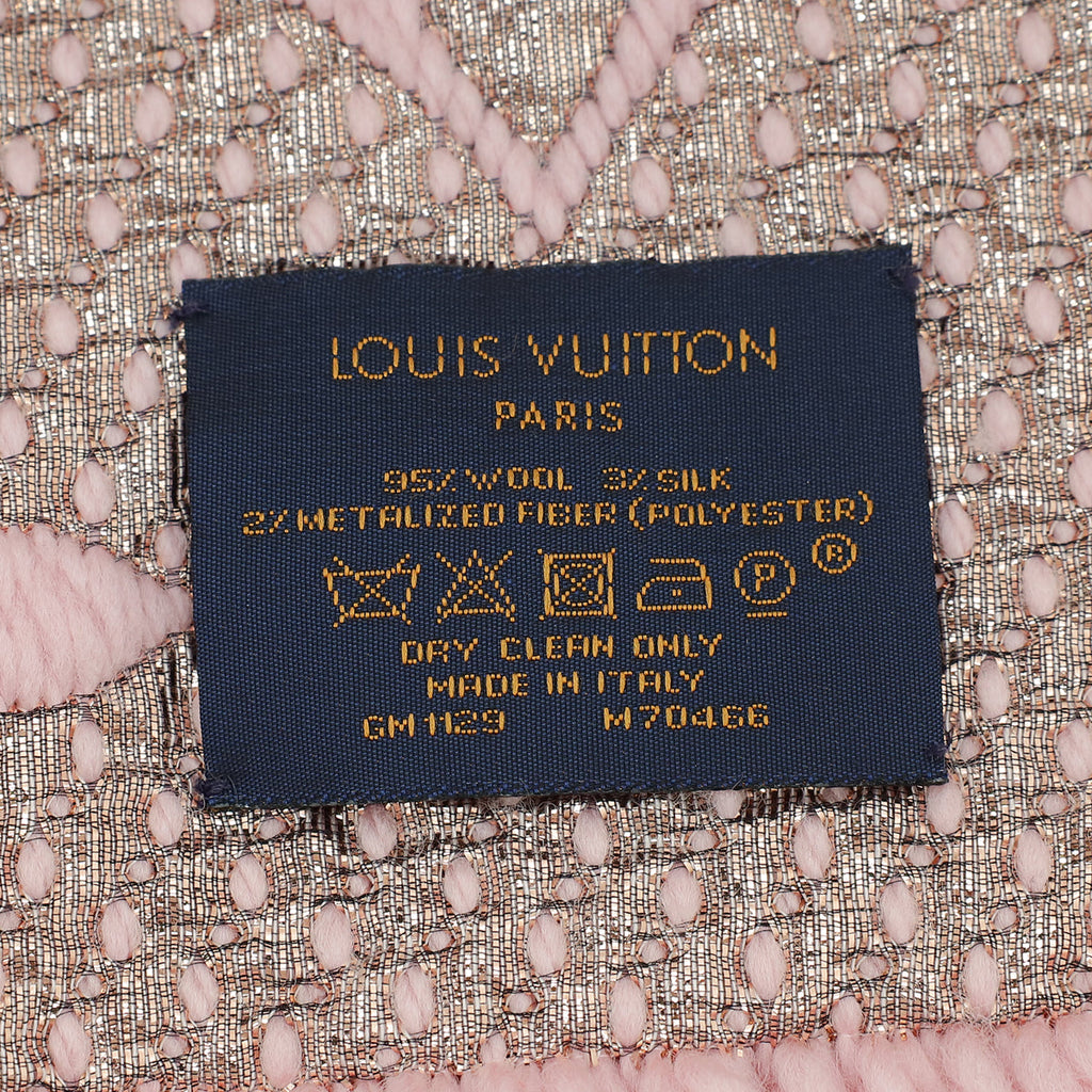 Louis Vuitton Rose Ballerine Logomania Shine Scarf