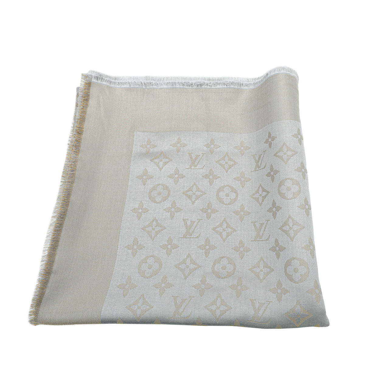 Louis Vuitton Greige Monogram Shine Shawl