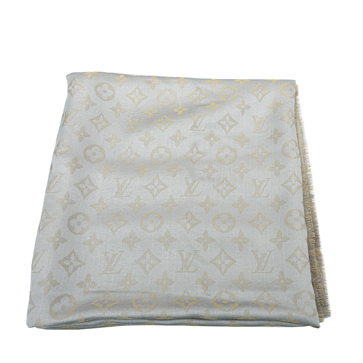 Louis Vuitton Greige Monogram Shine Shawl