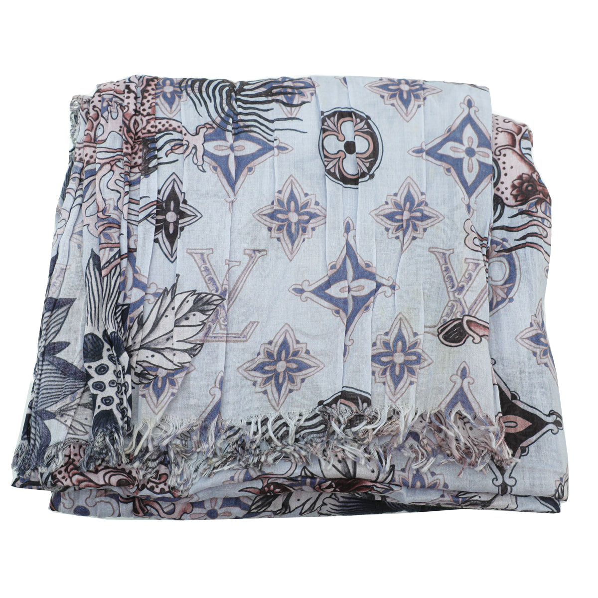 Louis Vuitton Multicolor Cotton Etole Tattoo Scarf