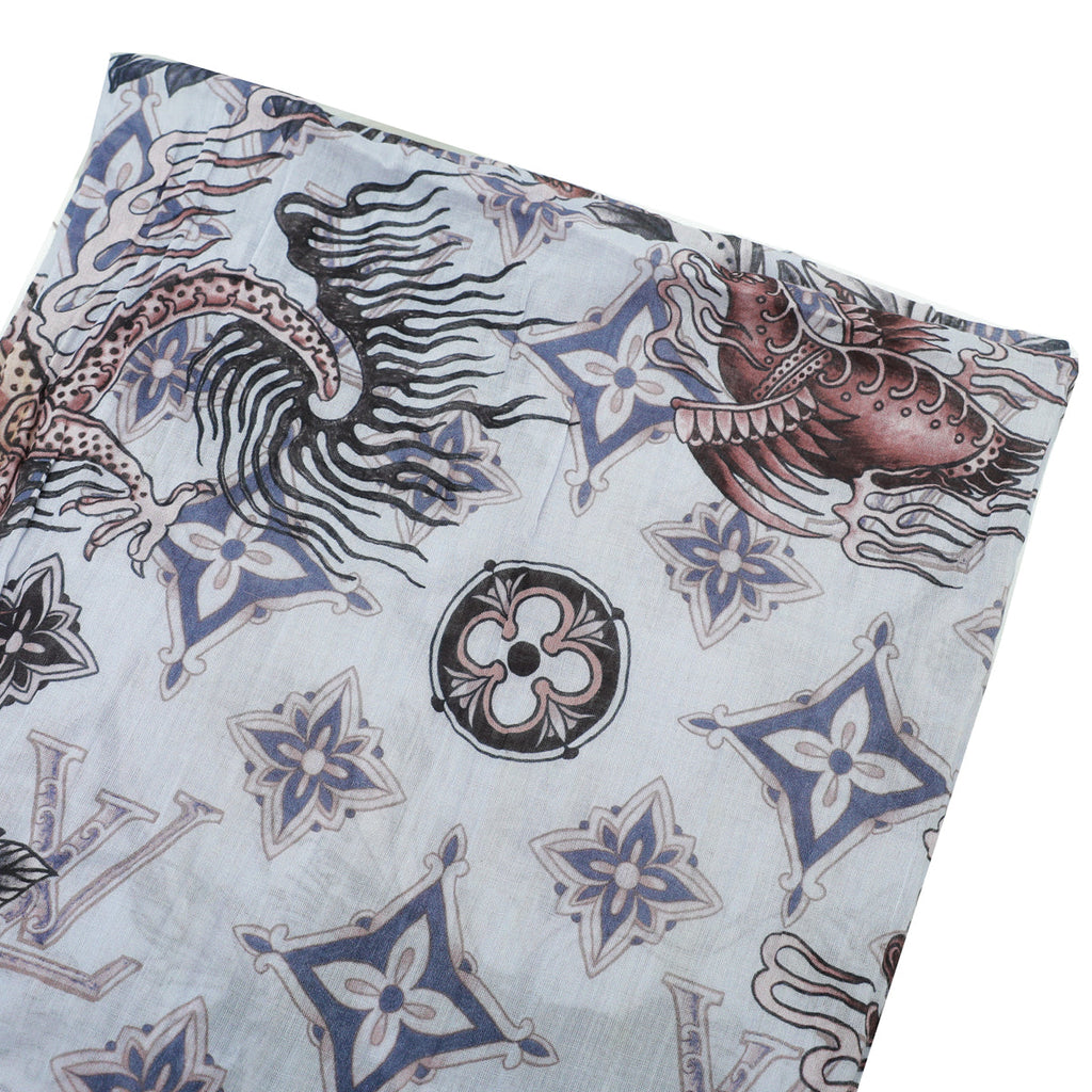 Louis Vuitton Multicolor Cotton Etole Tattoo Scarf