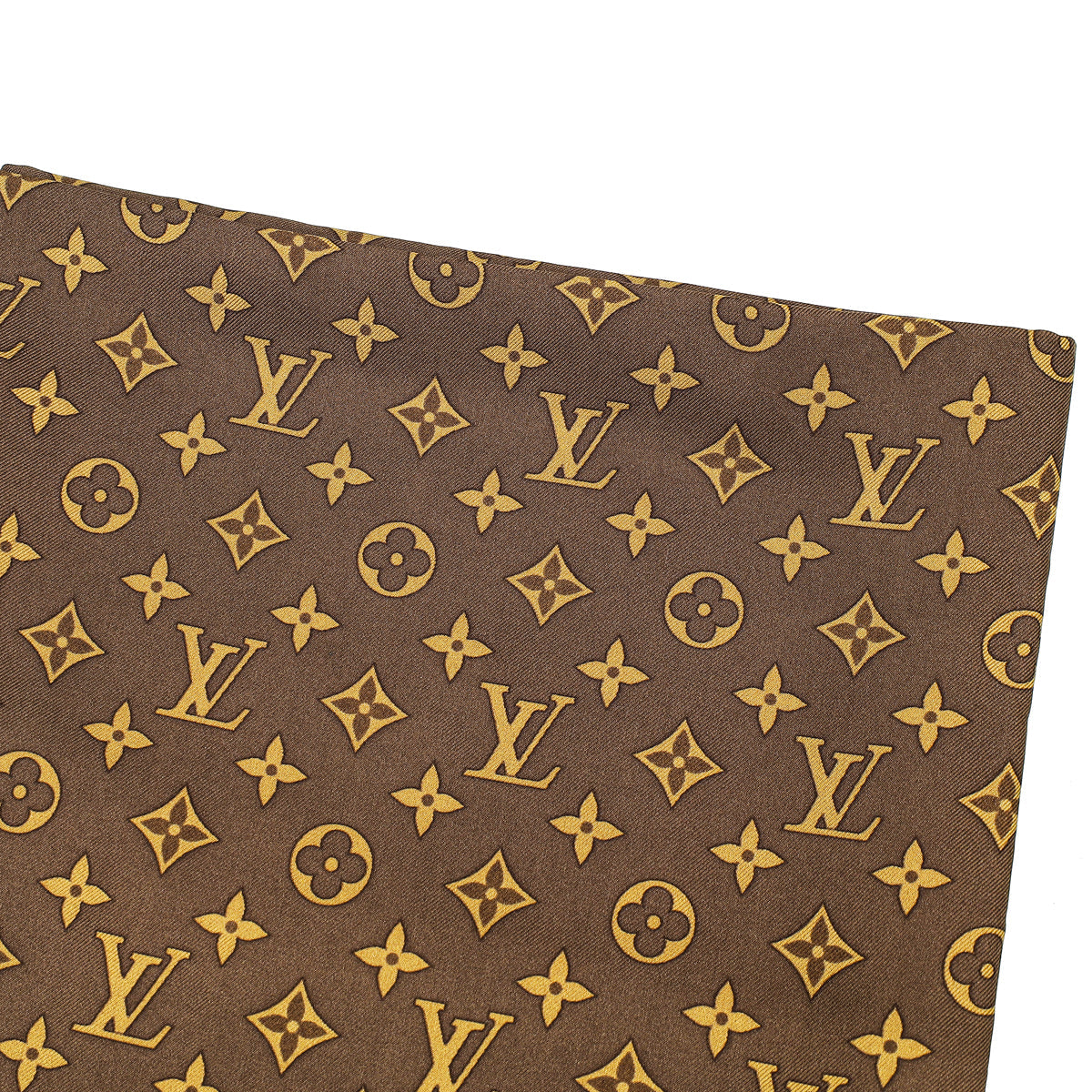 Louis Vuitton Brown Monogram Trunks Print Square Scarf